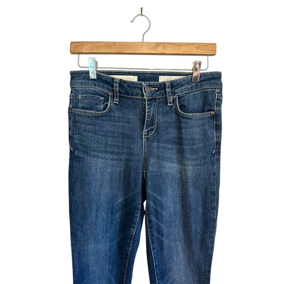 Anthropologie Pilcro Stet Mid Rise Crop Ankle Slit Medium Wash Jeans Size 28 - Picture 6 of 12